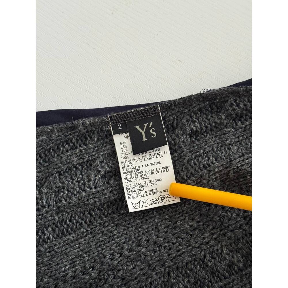 Yohji Yamamoto Y’s Asymmetric Wool Avantgarde Panel Sweater - Picture 5 of 5